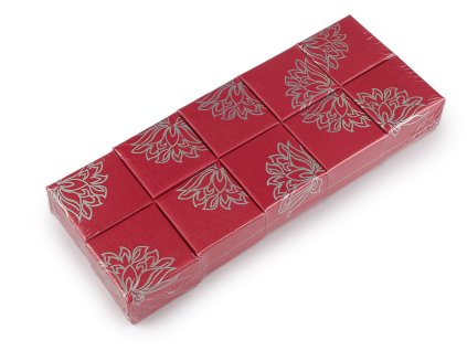 Krabička na šperky 5x5 cm (Balení 10 ks, Varianta 1 červená světlá)