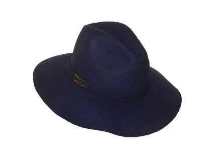 Dámský fedora klobouk (Velikost uni, Barva modrá)