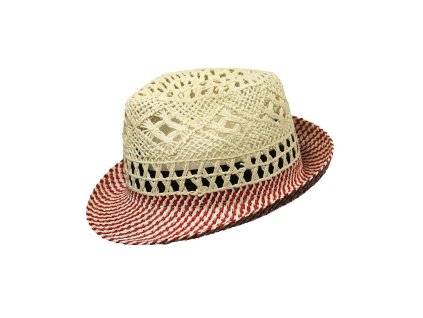 Pánský letní klobouk (Velikost uni, Barva červená)
