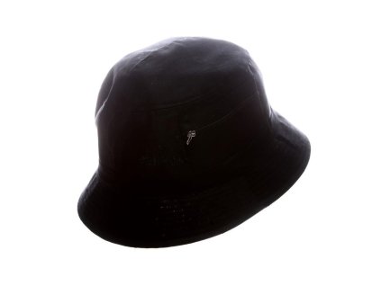 Pánský letní bavlněný černý klobouk "Bucket hat" (Velikost 58, Barva černá)