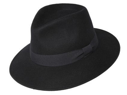 Pánský plstěný modrý klobouk (Velikost 55, Barva modrá)