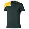 Pánské sportovní tričko Mizuno Daybreakers Shadow SS Tee(M) / Black / Vibrant Yellow (Velikost XXL)
