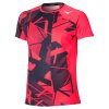 Pánské sportovní tričko Mizuno DB Shadow Graphic SS Tee(M) / Vibrant Red (Velikost L)