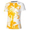 Pánské sportovní tričko Mizuno DB Shadow Graphic SS Tee(M) / White / Citrus (Velikost L)