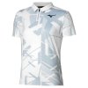 Pánské sportovní tričko Mizuno Daybreakers Shadow SS Polo(M) / White / Gray (Velikost M)