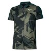 Pánské sportovní tričko Mizuno Daybreakers Shadow SS Polo(M) / Black / Grape Leaf (Velikost L)