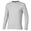 Pánské sportovní tričko Mizuno Core Impulse LS Tee(M) / Vapor Silver (Velikost XXL)