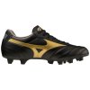 Pánská fotbalová obuv Mizuno MORELIA II CLUB / Black/Gold/DarkShadow (Velikost 45.0/10.5)