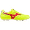 Pánská fotbalová obuv Mizuno MORELIA II ELITE MD / Safety Yellow/Fiery Coral 2/Galaxy Silver (Velikost 39.0/6.0)