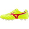 Pánská fotbalová obuv Mizuno MORELIA II ELITE MD / Safety Yellow/Fiery Coral 2/Galaxy Silver (Velikost 39.0/6.0)