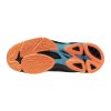 Unisex halová obuv Mizuno WAVE VOLTAGE 2(U) / Black/Neon Flame/Peacock Blue (Velikost 38.0/5.0)