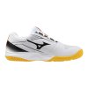 Unisex halová obuv Mizuno CYCLONE SPEED 5(U) / White/Fiery Coral 2/Citrus (Velikost 38.0/5.0)