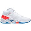 Unisex halová obuv Mizuno WAVE STEALTH NEO MID / WHITE / IGNITION RED / FRENCH BLUE (Velikost 37.0/4.5)
