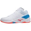 Unisex halová obuv Mizuno WAVE STEALTH NEO MID / WHITE / IGNITION RED / FRENCH BLUE (Velikost 37.0/4.5)