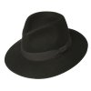 Pánský plstěný černý klobouk (Velikost 57, Barva černá)