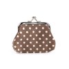 Malá peněženka / mincovka s puntíky, textilní (Balení 1 ks, Varianta 1 pudrová)