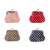 Malá peněženka / mincovka s puntíky, textilní (Balení 1 ks, Varianta 1 pudrová)