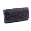 Dámská kožená peněženka 3D květy 10x15 cm (Balení 1 ks, Varianta 12 bordó sv.)