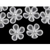 Monofilový květ s perlou Ø2,5 cm (Balení 10 ks, Varianta 1 Off White)
