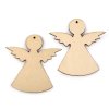 Dřevěný anděl k zavěšení / k nalepení (Balení 2 ks, Varianta 1 (9,5x10 cm) bílá)
