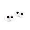 Bambulkové oči 15x30 mm (Balení 10 ks, Varianta bílá)