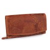 Dámská peněženka kožená s květy (Balení 1 ks, Varianta 5 hnědá)