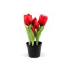Umělé tulipány v květináči (Balení 1 ks, Varianta 1 (21cm) bílá)