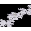 Vzdušná krajka 3D květ s perlou šíře 42 mm (Balení 1 m, Varianta Off White)