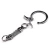 Přívěsek na klíče s karabinou a poutkem (Balení 5 ks, Varianta 2 nikl)