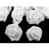 Dekorační pěnová růže Ø3-4 cm (Balení 10 ks, Varianta 1 bílá)