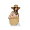 Dámský letní klobouk / slamák a taška sada (Balení 1 sada, Varianta 1 přírodní sv.)