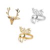 Kovový kroužek na ubrousek vánoční jelen (Balení 1 ks, Varianta 2 zlatá)