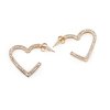 Náušnice z nerezové oceli s broušenými kamínky srdce (Balení 1 pár, Varianta 1 stříbrná)