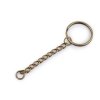 Kroužek na klíče Ø25 mm s řetízkem (Balení 10 ks, Varianta 3 staromosaz)