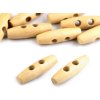 Dřevěný knoflík oliva 12x40 mm (Balení 10 ks, Varianta 1 přírodní lakované)