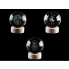 LED svítící skleněná koule Ø10 cm (Balení 1 ks, Varianta 3 transparent svatí)