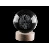 LED svítící skleněná koule Ø10 cm (Balení 1 ks, Varianta 3 transparent svatí)
