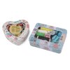 Sada na šití v plechové krabičce (Balení 1 ks, Varianta 1 béžová světlá srdce)