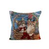 Gobelínový povlak na polštář kočky 45x45 cm (Balení 1 ks, Varianta 3 červená)