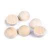 Dřevěné polokoule bez dírek Ø30 mm (Balení 6 ks, Varianta přírodní sv.)