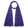 Pánská oboustranná károvaná šála (Velikost 27x180 cm, Barva fialová)