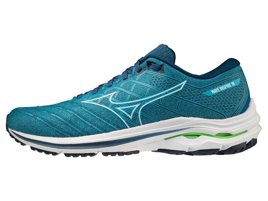 Boty Mizuno WAVE INSPIRE 18 Moroccan Blue White Gibraltar Sea