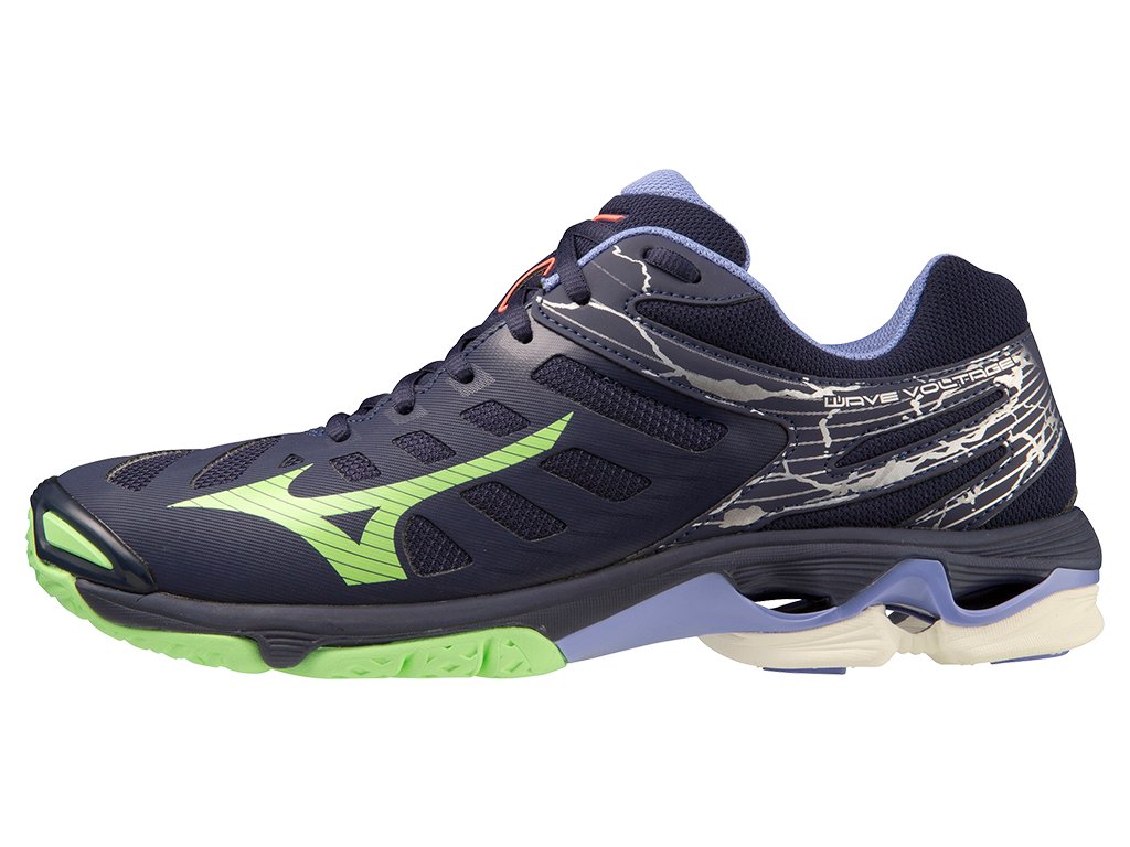 Boty Mizuno WAVE VOLTAGE Evening Blue Techno Green Iolite