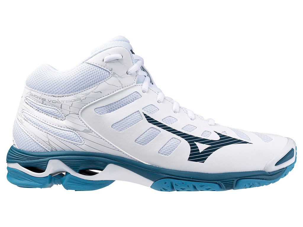 Boty Mizuno WAVE VOLTAGE MID White / Sailor Blue / Silver