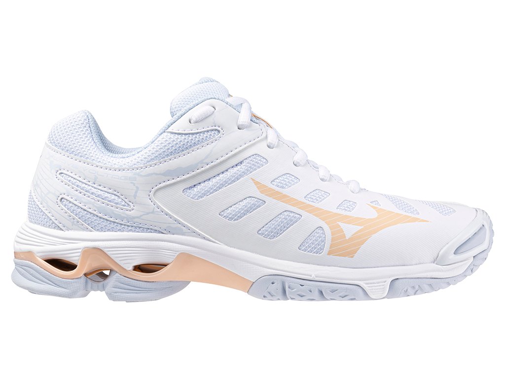 Boty Mizuno WAVE VOLTAGE White / Peach Parfait / Halogen Blue
