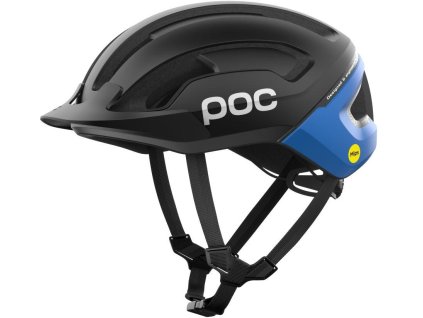 Cyklistická helma POC Omne Air Resistance MIPS - Uranium Black/Opal Blue Metallic/Matt - 2022