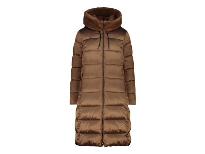 Dámský kabát CMP WOMAN COAT FIX HOOD - Camel