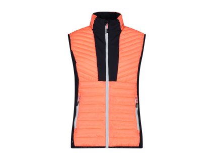 Dámská vesta CMP WOMAN VEST HYBRID - Fluo Red