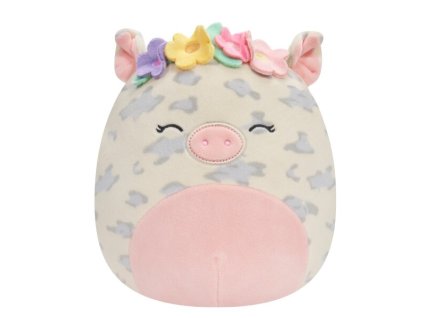Plyšák SQUISHMALLOWS Strakaté prasátko s čelenkou - Rosie