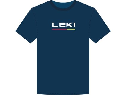 Pánské Triko Logo T-Shirt LEKI true navy blue-white